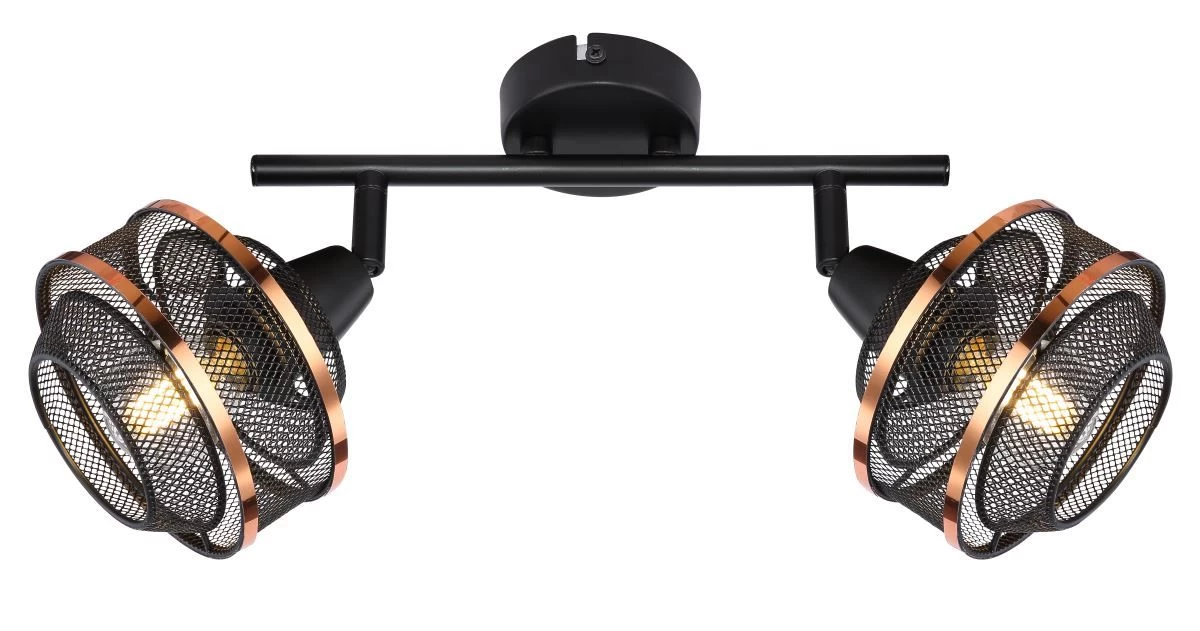 Globo Bellona Deckenstrahler Schwarz, Gold 2x E14 Dimmbar 27,5x12x21,5cm 5 Globo Bellona Deckenstrahler Schwarz, Gold 2x E14 Dimmbar 27,5x12x21,5cm – Bild 5