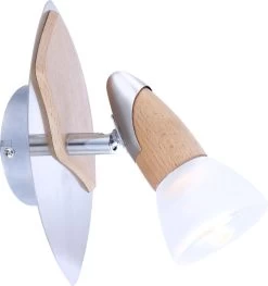 Globo LORD II Strahler Holz Nickel Matt, 1xE14 R50