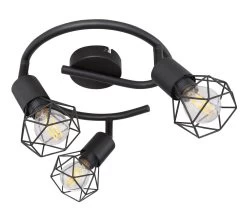 Globo Xara I Deckenstrahler Schwarz 3x E14 Dimmbar 23x18cm -Beleuchtung Rabatte globo54802s 3 1