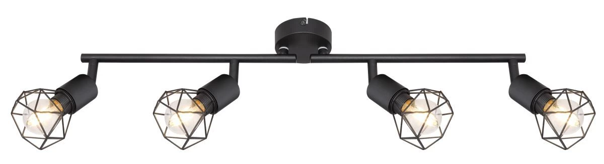 Globo Xara I Deckenstrahler Schwarz 4x E14 Dimmbar 60x8x19,5cm 4 Globo Xara I Deckenstrahler Schwarz 4x E14 Dimmbar 60x8x19,5cm – Bild 4