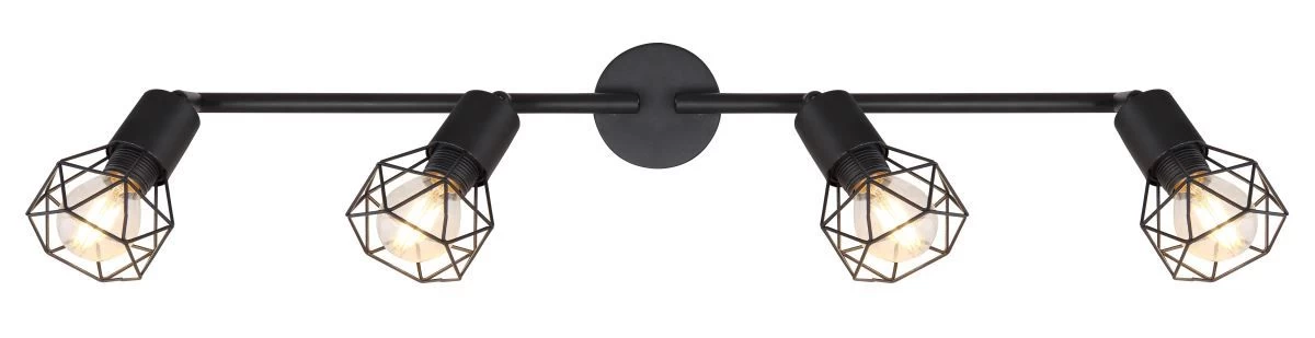 Globo Xara I Deckenstrahler Schwarz 4x E14 Dimmbar 60x8x19,5cm 5 Globo Xara I Deckenstrahler Schwarz 4x E14 Dimmbar 60x8x19,5cm – Bild 5