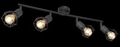 Globo Xara I Deckenstrahler Schwarz 4x E14 Dimmbar 60x8x19,5cm 13 Globo Xara I Deckenstrahler Schwarz 4x E14 Dimmbar 60x8x19,5cm -Beleuchtung Rabatte globo54802s 4 5
