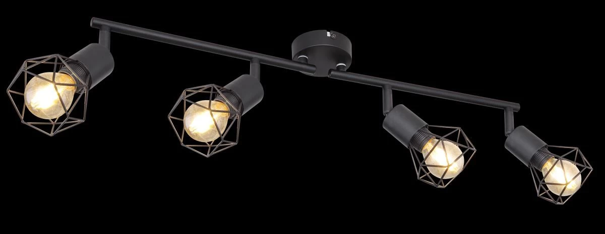 Globo Xara I Deckenstrahler Schwarz 4x E14 Dimmbar 60x8x19,5cm 7 Globo Xara I Deckenstrahler Schwarz 4x E14 Dimmbar 60x8x19,5cm – Bild 7