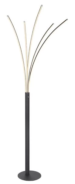 Globo Bizzy LED Stehleuchte Schwarz Matt Mit Touchdimmer 56x60x187cm