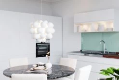 By Rydens Gross Hängeleuchte Matt Weiß 8x G9 Dimmbar 50x50x45cm