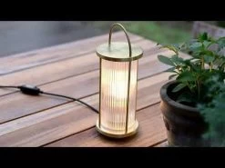 Nordlux LINTON Outdoor Tischlampe Messing E27 IP54 Mit Kabelschalter 13x13x32,5cm -Beleuchtung Rabatte hqdefault 5 25