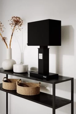 By Rydens In Love Tischleuchte Matt Schwarz 1x E27 Schalter 16,5x34x56,5cm