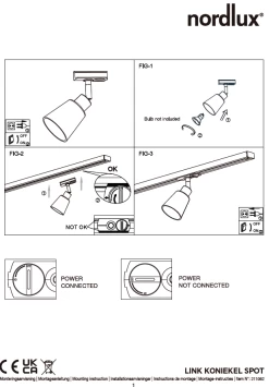 Nordlux Koniekel Spot Für 1-Phasen HV Link Schienensystem GU10 Mattschwarz 9 Nordlux Koniekel Spot Für 1-Phasen HV Link Schienensystem GU10 Mattschwarz -Beleuchtung Rabatte koniekel 1