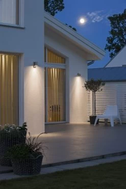 KONSTSMIDE Modena Außenwandleuchte IP44 GU10 Edelstahl Abwärts Mit Bewegungsmelder -Beleuchtung Rabatte konst7541 000 2