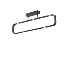 Luce Design Moka LED Deckenleuchte Schwarz, Braun 2450lm 4000K 80,5x20x6cm