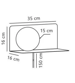 Nordlux Lilibeth Wandlampe Schwarz E14 Mit Ablage 35x16x16cm -Beleuchtung Rabatte lilibeth wandlampe mit ablage tz 1