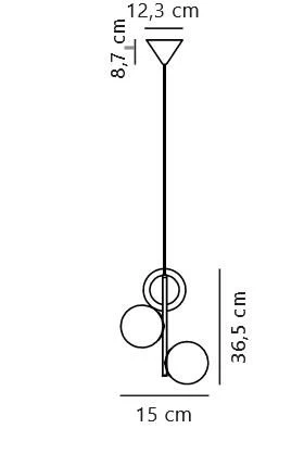 Hängelampe Mit 3 Kugeln Opal Schwarz Nordlux Lilly E14 2 Hängelampe Mit 3 Kugeln Opal Schwarz Nordlux Lilly E14 – Bild 2