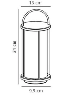 Nordlux LINTON Outdoor Tischlampe Messing E27 IP54 Mit Kabelschalter 13x13x32,5cm -Beleuchtung Rabatte linton tischleuchte tz 1