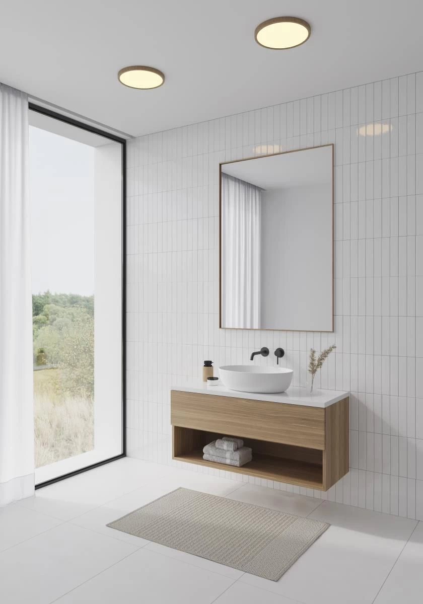 LED Deckenlampe Holzfarben Nordlux Oja 29 IP54 1600lm 2700K Dimmbar 4 LED Deckenlampe Holzfarben Nordlux Oja 29 IP54 1600lm 2700K Dimmbar – Bild 4