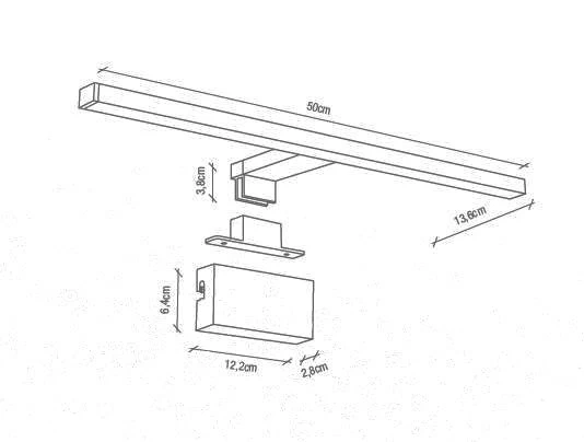 Nordlux MARLEE LED Spiegelleuchte Schwarz 800lm 90Ra IP44 50x13,6x3,8cm 8 Nordlux MARLEE LED Spiegelleuchte Schwarz 800lm 90Ra IP44 50x13,6x3,8cm – Bild 8