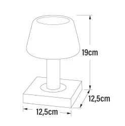 KONSTSMIDE Monaco Akku Tischleuchte IP54 Dunkelgrau Dimmbar 2700/3000K 14 KONSTSMIDE Monaco Akku Tischleuchte IP54 Dunkelgrau Dimmbar 2700/3000K -Beleuchtung Rabatte monacotischleuchte