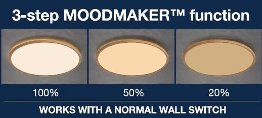 LED Deckenlampe Holzfarben Nordlux Oja 42 IP20 2100lm 2700K Stepdimmer 6 LED Deckenlampe Holzfarben Nordlux Oja 42 IP20 2100lm 2700K Stepdimmer – Bild 6