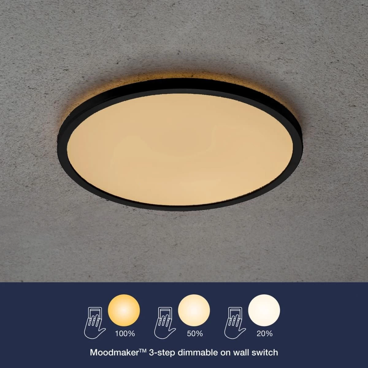 LED Deckenlampe Schwarz Nordlux Oja 29 IP20 1600lm 2700K Stepdimmer 4 LED Deckenlampe Schwarz Nordlux Oja 29 IP20 1600lm 2700K Stepdimmer – Bild 4