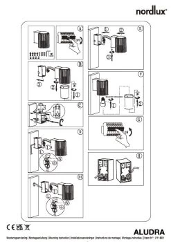 Wandleuchte Alu Metallisch Braun Nordlux Aludra IP54 E27 12 Wandleuchte Alu Metallisch Braun Nordlux Aludra IP54 E27 -Beleuchtung Rabatte n2118011010 mon 1 1