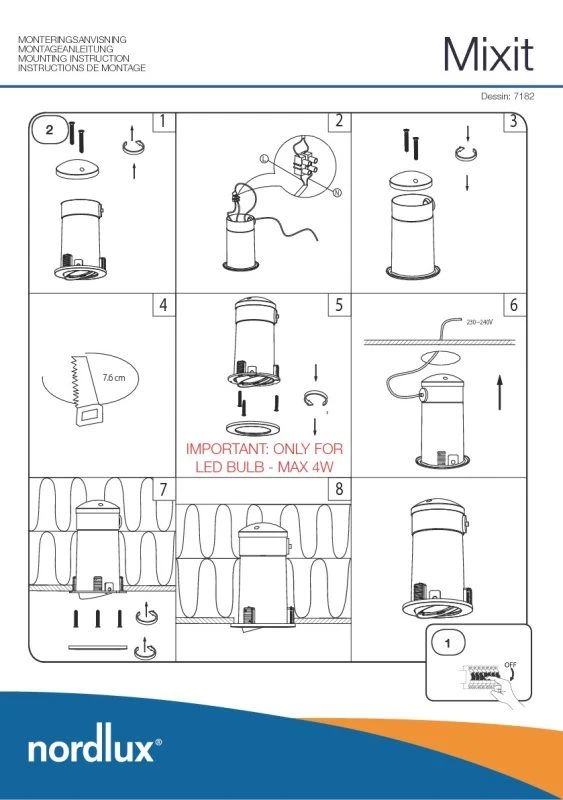Nordlux Mixit Einbauleuchte Geb. Stahl 8 Nordlux Mixit Einbauleuchte Geb. Stahl – Bild 8