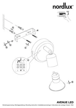 Nordlux Avenue LED Wandspot Geb. Stahl 7 Nordlux Avenue LED Wandspot Geb. Stahl -Beleuchtung Rabatte n76551132 ze