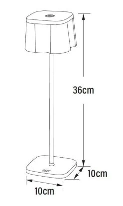 KONSTSMIDE Nice Akku Tischleuchte IP54 Schwarz Dimmbar 2700/3000K -Beleuchtung Rabatte nice tischleuchte tz 1