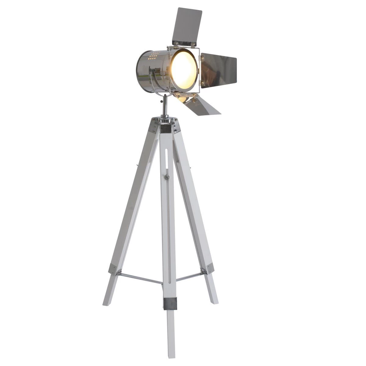 Dreibein Stehleuchte Im Retro Scheinwerfer Look Weiß Näve Holly E27 1 Dreibein Stehleuchte Im Retro Scheinwerfer Look Weiß Näve Holly E27