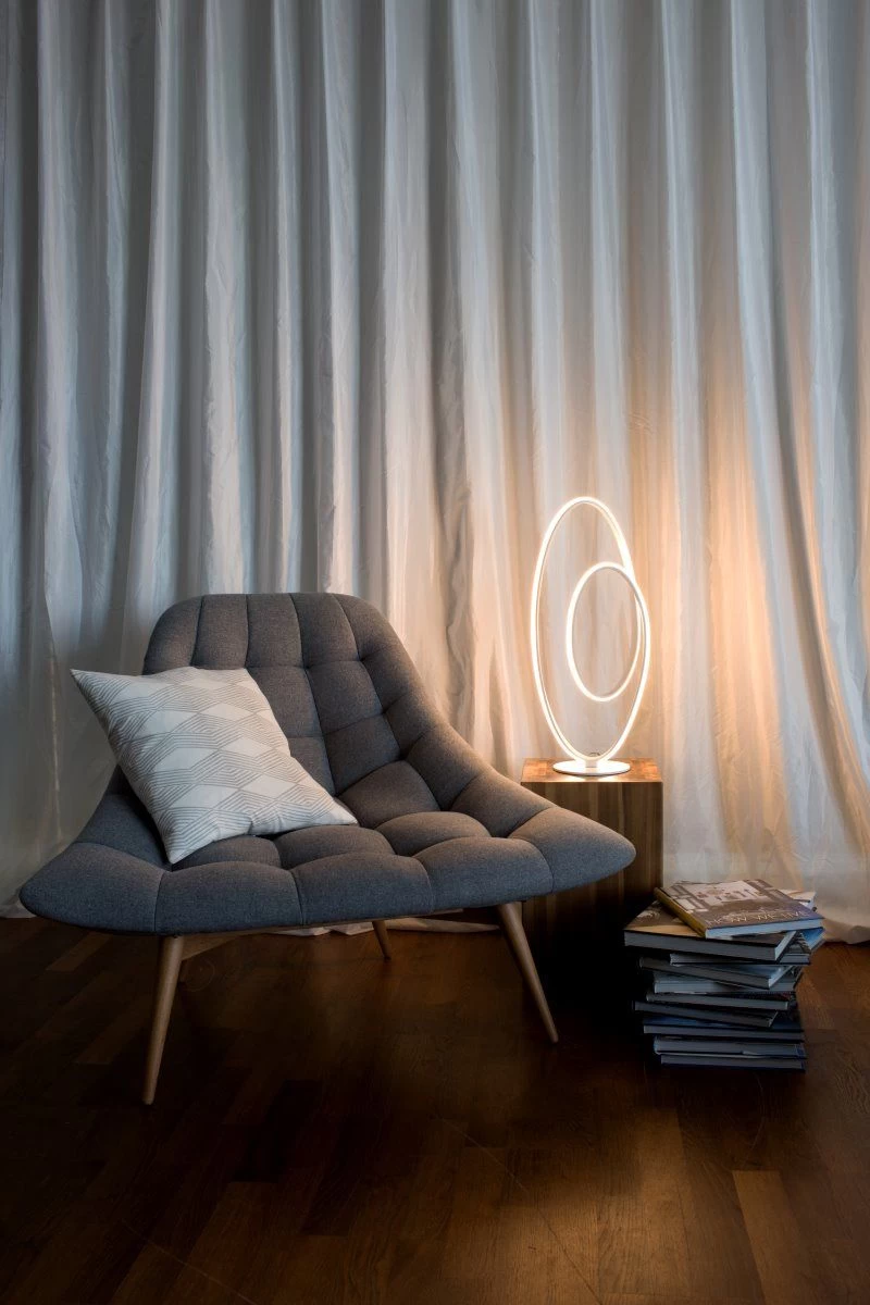 LED Tischleuchte Weiß Näve Odrive 1760lm Mit Drehdimmer 6 LED Tischleuchte Weiß Näve Odrive 1760lm Mit Drehdimmer – Bild 6