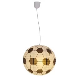 Näve Fußball Lampenschirm Kinderzimmer Jungs Weiss-schwarz 40cm Fassung Nicht Inkl.