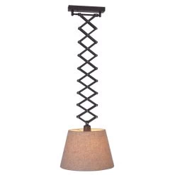 Scherenpendelleuchte Mit Stoffschirm Natur, Braun Näve Adrienne E27 -Beleuchtung Rabatte nve6132727 2