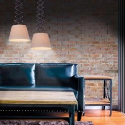 Scherenpendelleuchte Mit Stoffschirm Natur, Braun Näve Adrienne E27 -Beleuchtung Rabatte nve6132727 3