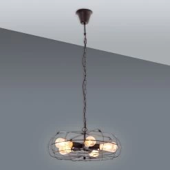 Hängeleuchte Im Ventilator Look Schwarz Näve Alex 5x E27 8 Hängeleuchte Im Ventilator Look Schwarz Näve Alex 5x E27 -Beleuchtung Rabatte nve7065422 3