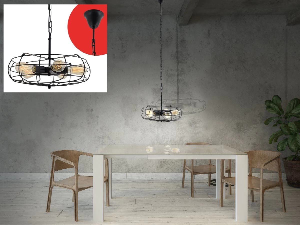 Hängeleuchte Im Ventilator Look Schwarz Näve Alex 5x E27 5 Hängeleuchte Im Ventilator Look Schwarz Näve Alex 5x E27 – Bild 5