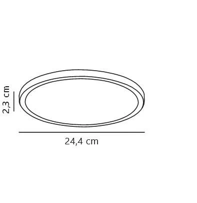 LED Deckenlampe Weiß Nordlux Oja 24 IP20 1250lm 2700K 2 LED Deckenlampe Weiß Nordlux Oja 24 IP20 1250lm 2700K – Bild 2