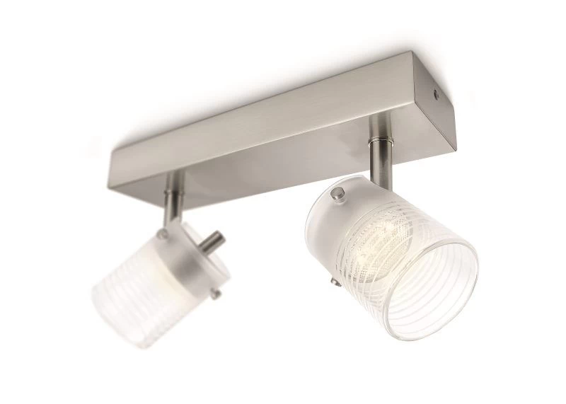 Philips MyLiving 2er Led-spotbalken Toile, Stahl 1 Philips MyLiving 2er Led-spotbalken Toile, Stahl