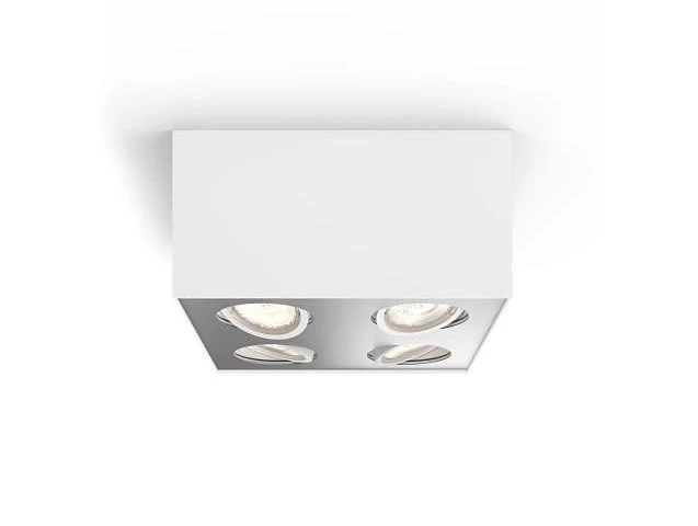 Philips Box Moderne LED Deckenleuchte Weiß 4-flg. 2000lm Viererspot 20,2x20,2x10cm 2 Philips Box Moderne LED Deckenleuchte Weiß 4-flg. 2000lm Viererspot 20,2x20,2x10cm – Bild 2