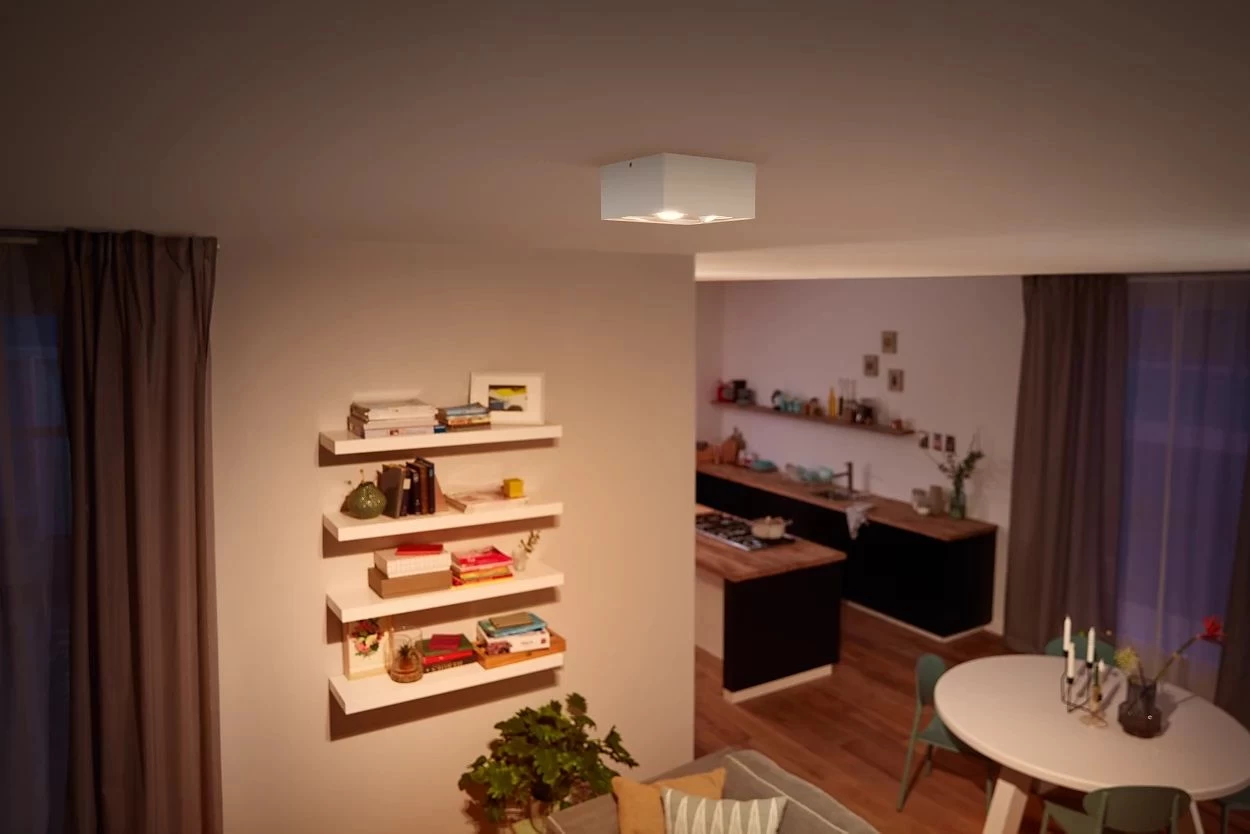 Philips Box Moderne LED Deckenleuchte Weiß 4-flg. 2000lm Viererspot 20,2x20,2x10cm 3 Philips Box Moderne LED Deckenleuchte Weiß 4-flg. 2000lm Viererspot 20,2x20,2x10cm – Bild 3