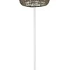 PR Home Agnar Saigon Terrassen Outdoor Stehlampe Weiß Rattan Beige IP44 154x38cm E27