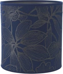 PR Home Celyn Ziba Luxuriöser Lampenschirm Blau Riviera Mit Blüten E27 20x21,5cm