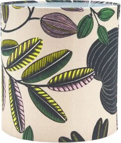 PR Home Celyn Orphee Lampenschirm Creme Weiß Mit Blättern E27 30x32cm