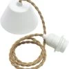 PR Home Cordset Pendelaufhang E27 Mit Gedrehten Textilkabel Jute Beige 120cm