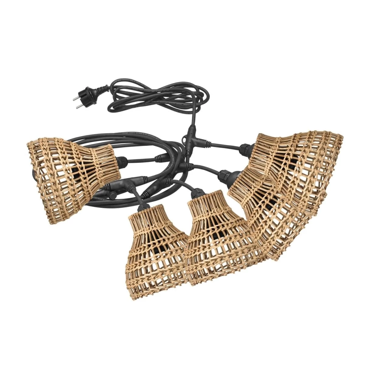 PR Home Flex Out Sarah Outdoor Sommer Lichterkette Rattan Beige Natur IP44 5x E27 6,5m 1 PR Home Flex Out Sarah Outdoor Sommer Lichterkette Rattan Beige Natur IP44 5x E27 6,5m