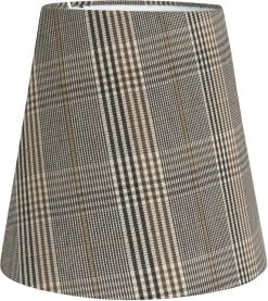 Lampenschirm Textil Grau Kariert PR Home Cia E27 20x19cm