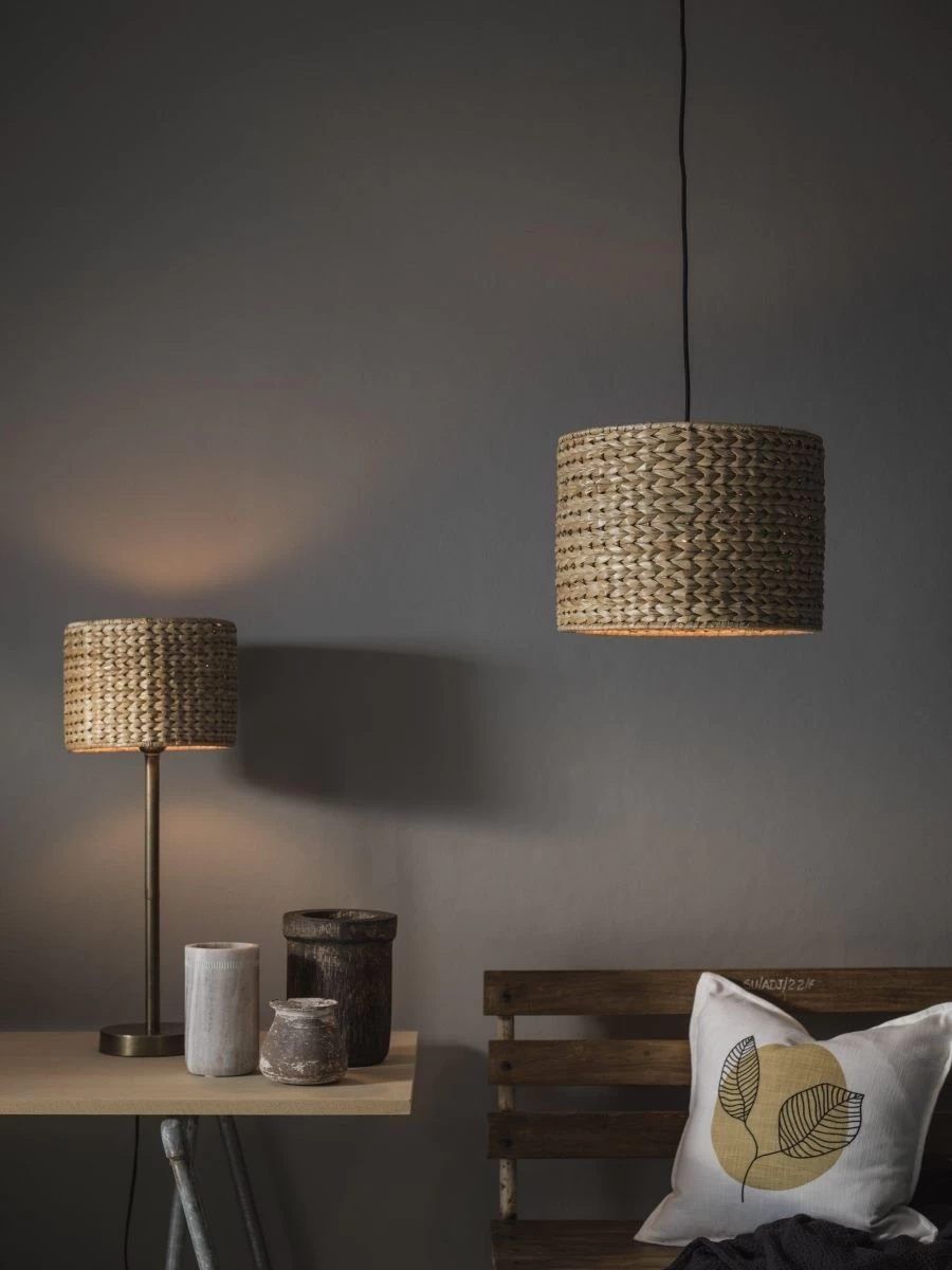 Lampenschirm Aus Naturfaser Geflochten PR Home Sandy E27 35x27cm 2 Lampenschirm Aus Naturfaser Geflochten PR Home Sandy E27 35x27cm – Bild 2