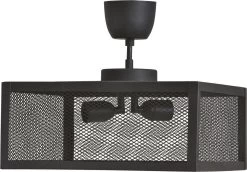 Industie Look Deckenlampe Metallgitter Schwarz PR Home Grid 35cm 2x E27
