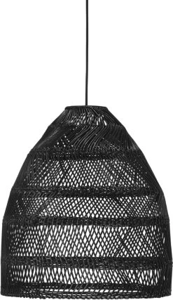 Hängelampe Schwarz Rattan PR Home Maja Outdoor IP44 36cm E27 2,5m Mit Stecker
