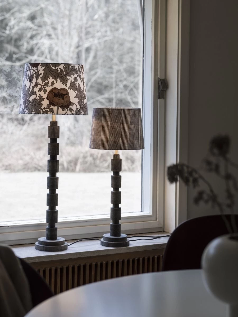 Lampenschirm Textil Grau Kariert PR Home Sofia E27 20x15,5cm 2 Lampenschirm Textil Grau Kariert PR Home Sofia E27 20x15,5cm – Bild 2