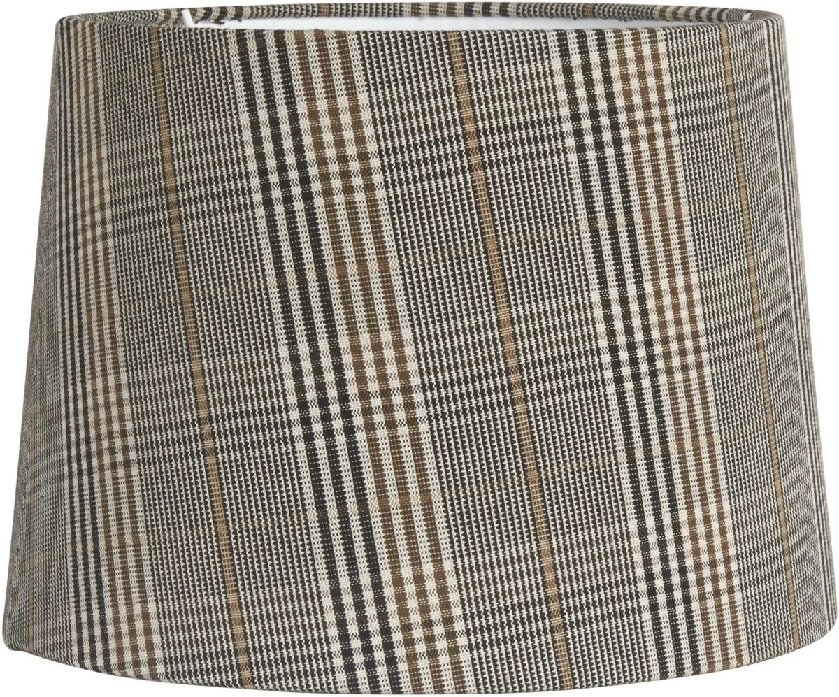 Lampenschirm Textil Grau Kariert PR Home Sofia E27 20x15,5cm 1 Lampenschirm Textil Grau Kariert PR Home Sofia E27 20x15,5cm