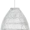 Hängelampe Weiß Rattan PR Home Maja Outdoor IP44 45cm E27 2,5m Mit Stecker