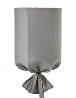 Textil Lampenschirm Für Außen Und Innen Grau PR Home Round 30x60cm Für E27 Fassung